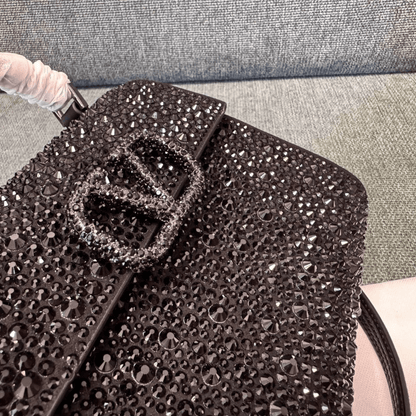 Valentino Garavani – VSLING Mini Bag with Crystals in Black