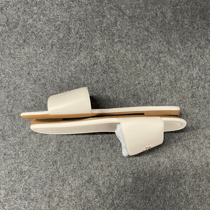 Coach Lockup Leather Slide Sandal