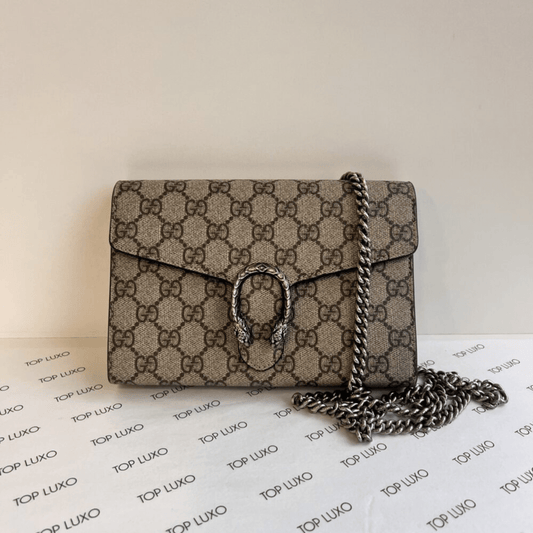 Gucci Dionysus Mini Bag GG Supreme Monogram Beige