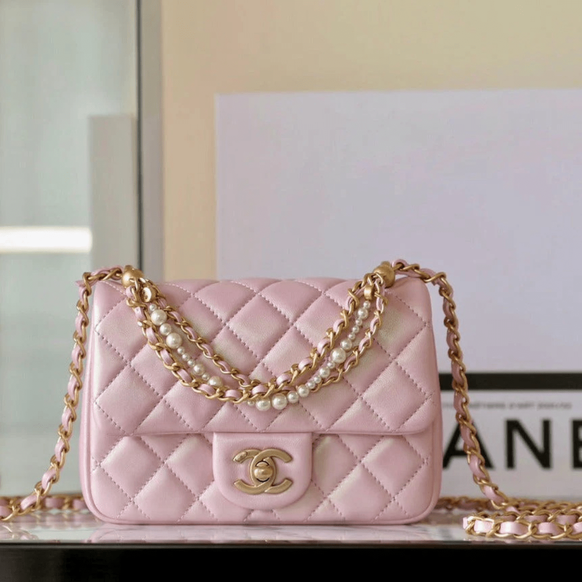 Chanel Classic Flap Mini Bag – Pink Lambskin Leather With Gold Hardware