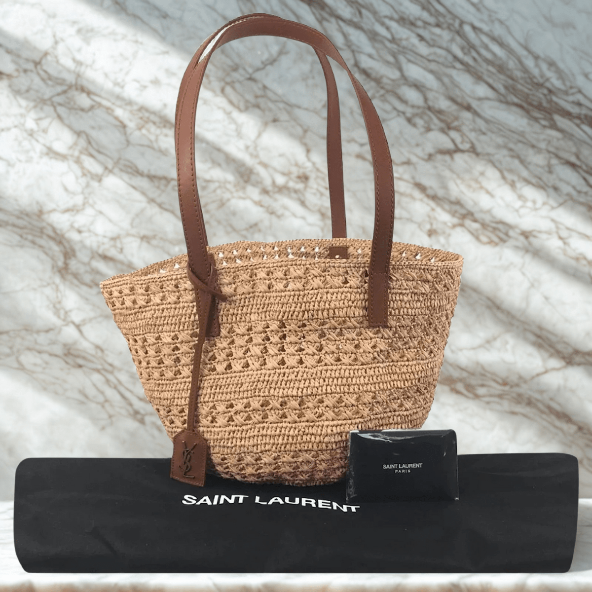 Yves Saint Laurent – Raffia Basket/Bag