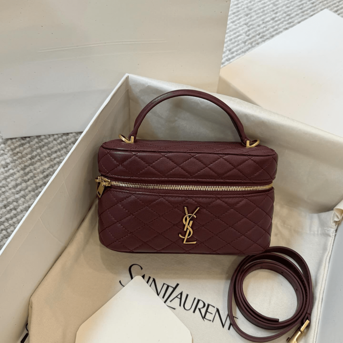 Yves Saint Laurent Gaby vanity case in lambskin