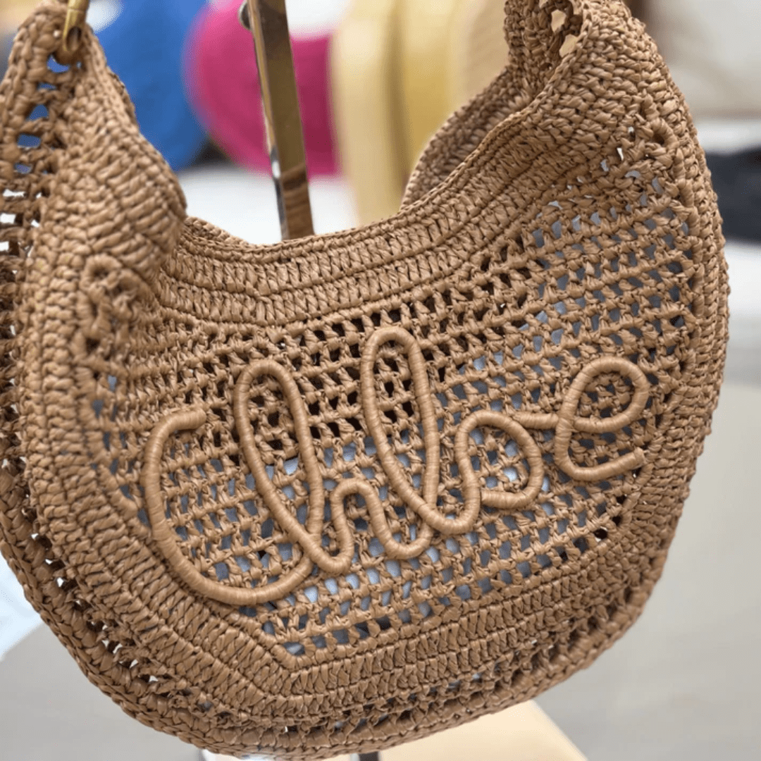 Chloé Hot Summer Banana Bag Made Of Raffia