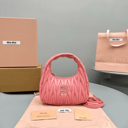 Miu Miu – Wander Shoulder in Matelassé Nappa Leather