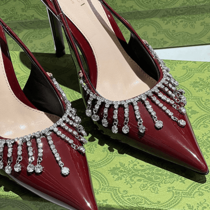 Gucci Jackie 1961 Bordeaux & Guinevere Pumps Set