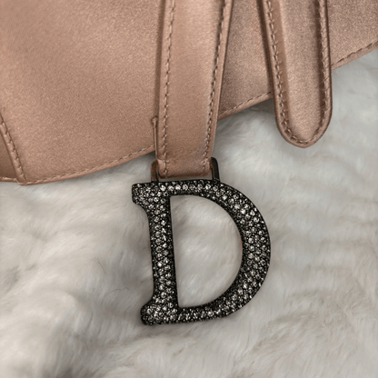 Dior Mini-Saddle-Bag In Blush Satin