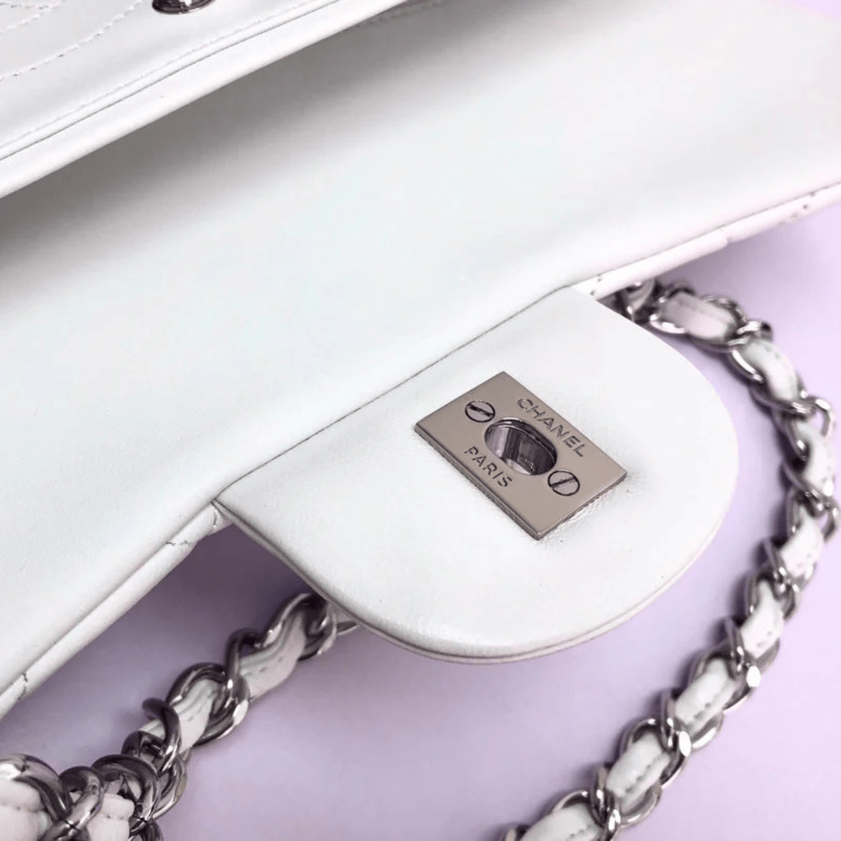 Chanel Classic Single Flap Bag – Off White