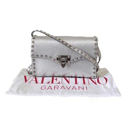 Valentino – Rockstud Silver Bag & Pumps Set