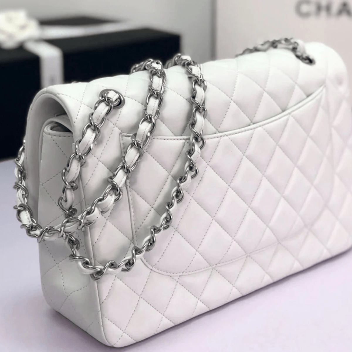 Chanel Classic Single Flap Bag – Off White