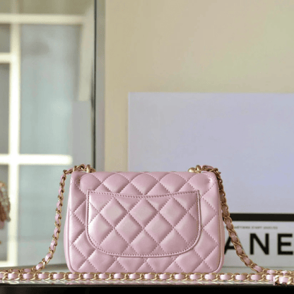 Chanel Classic Flap Mini Bag – Pink Lambskin Leather With Gold Hardware
