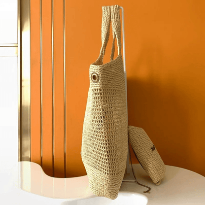 Yves Saint Laurent Icare Raffia Bag