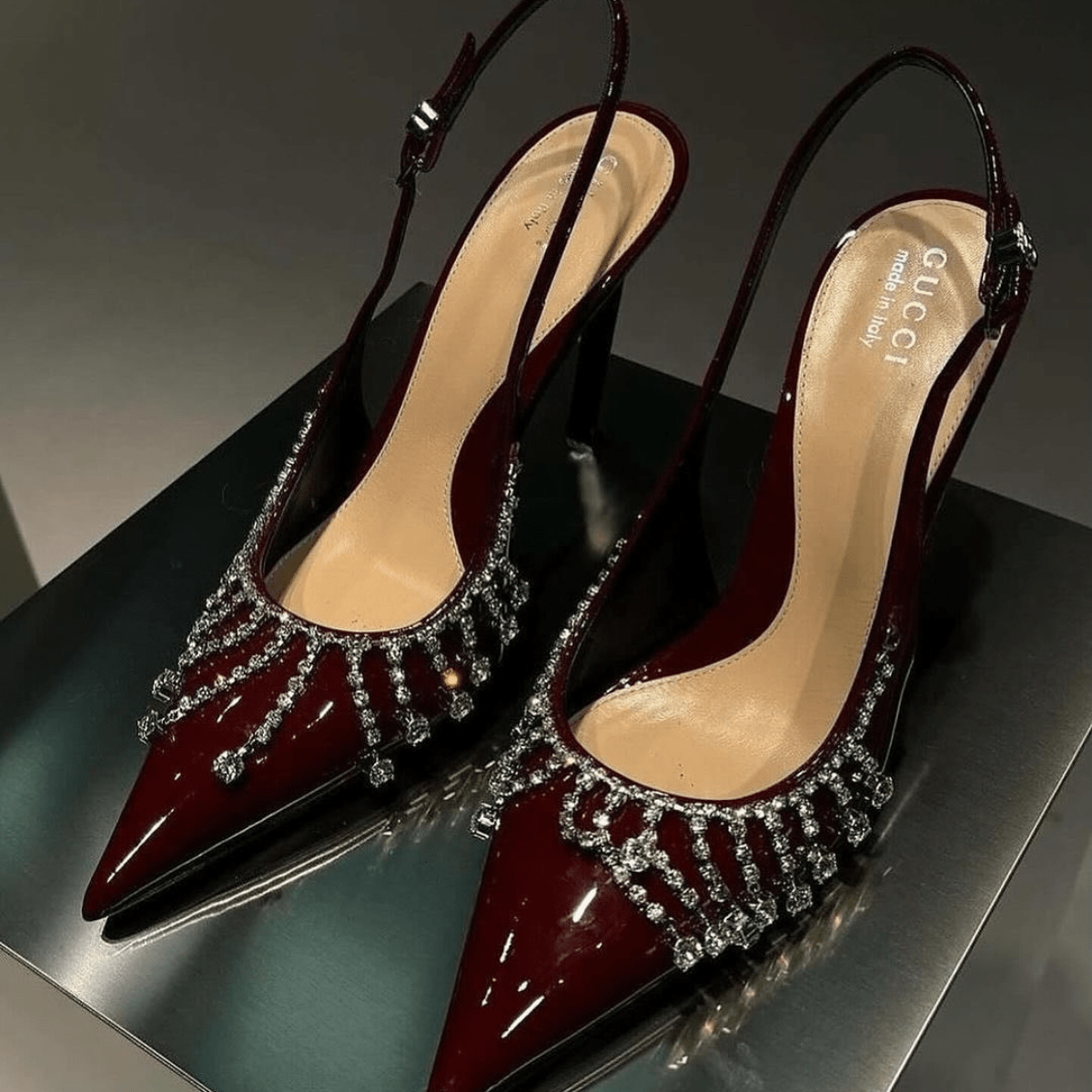 Gucci Jackie 1961 Bordeaux & Guinevere Pumps Set