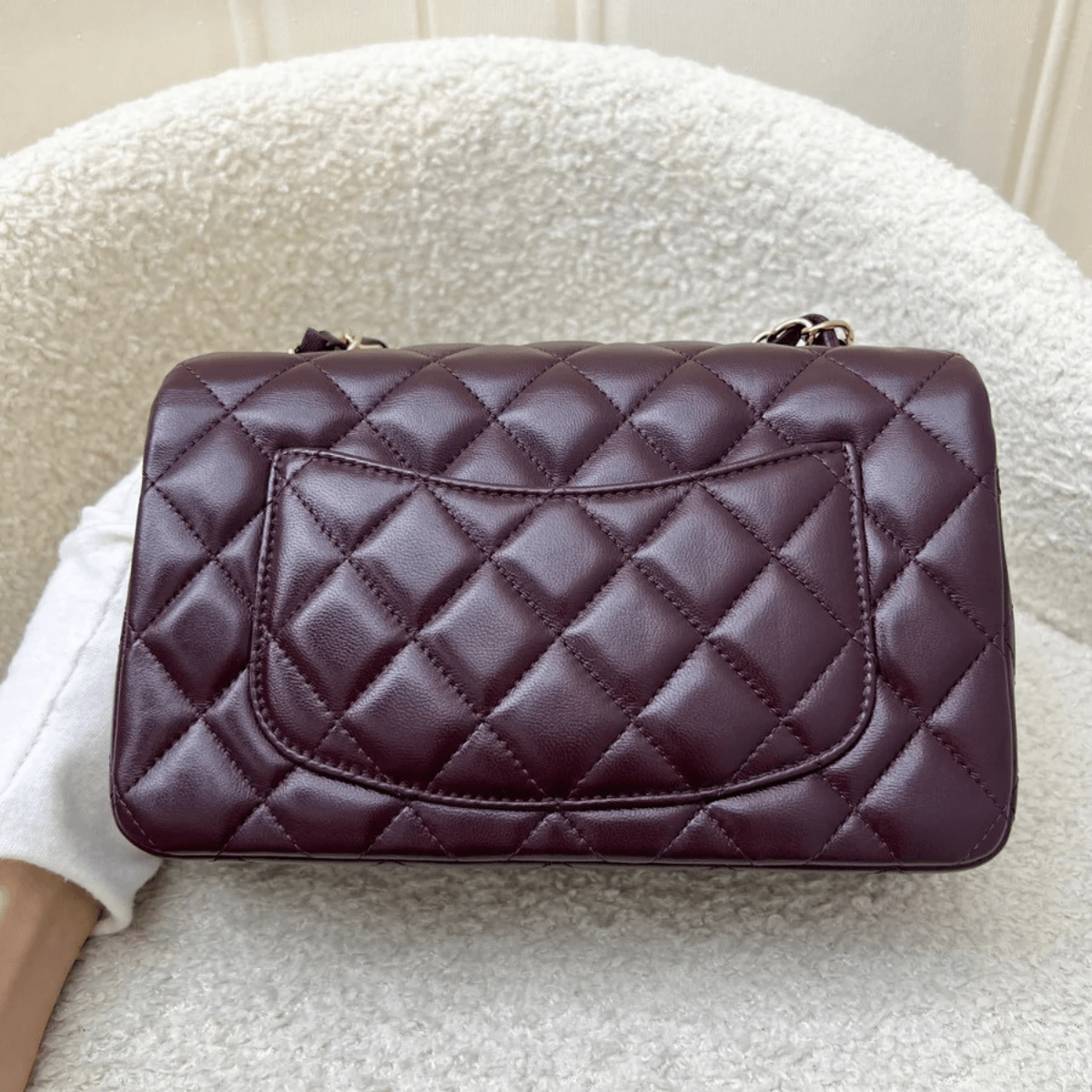 Chanel Mini Single Flap Wine