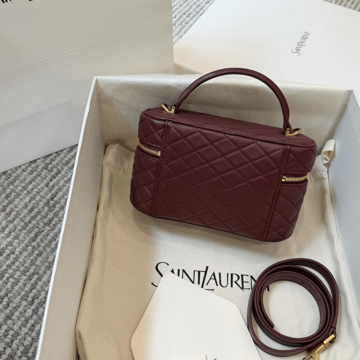 Yves Saint Laurent Gaby vanity case in lambskin