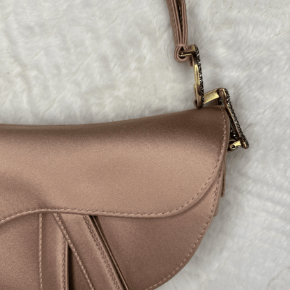 Dior Mini-Saddle-Bag In Blush Satin