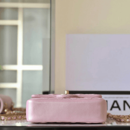 Chanel Classic Flap Mini Bag – Pink Lambskin Leather With Gold Hardware
