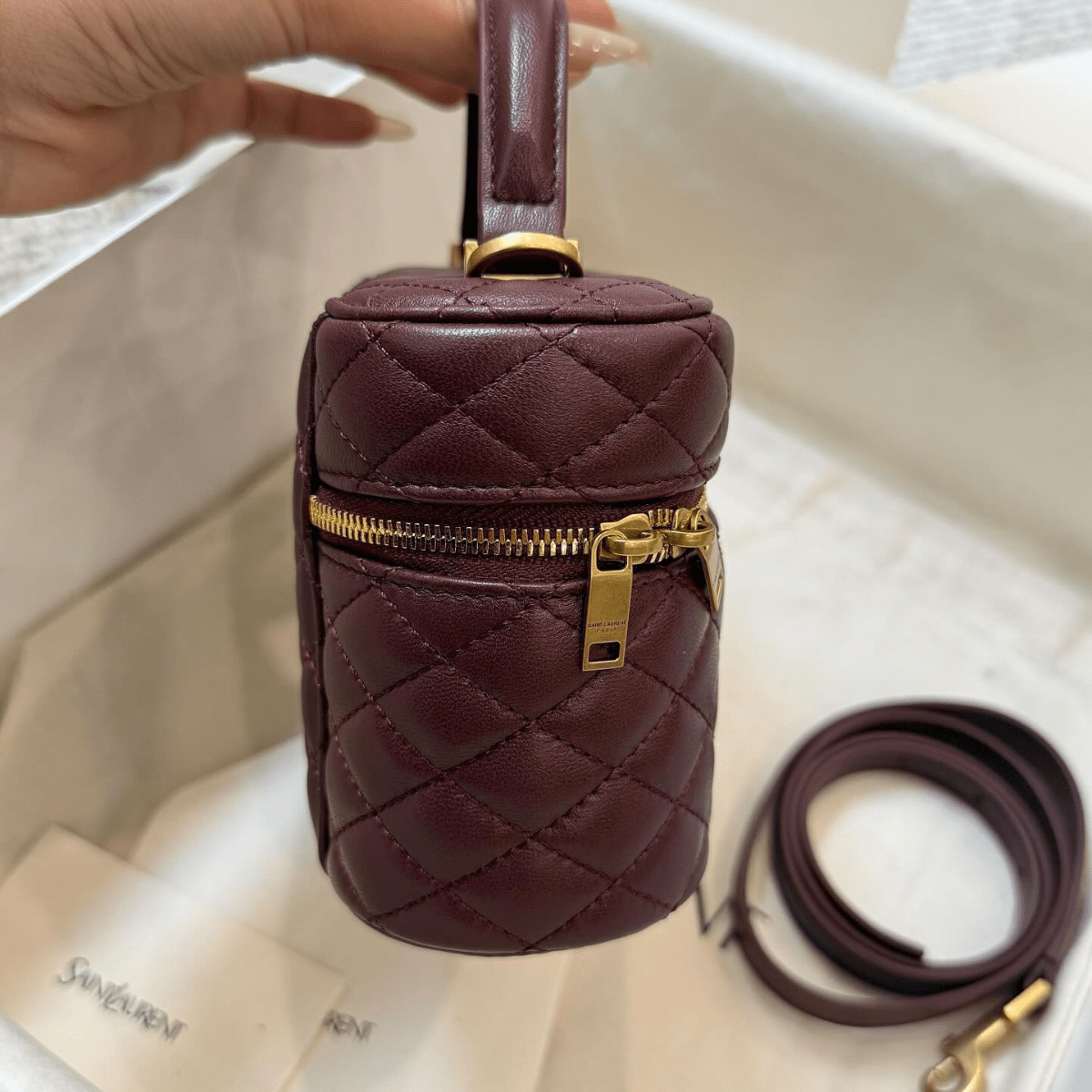 Yves Saint Laurent Gaby vanity case in lambskin