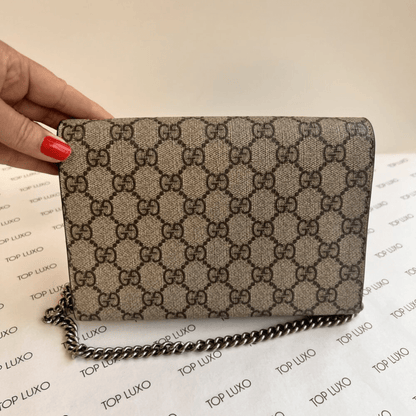 Gucci Dionysus Mini Bag GG Supreme Monogram Beige