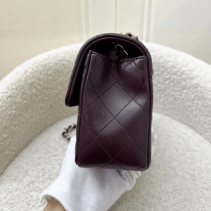 Chanel Mini Single Flap Wine