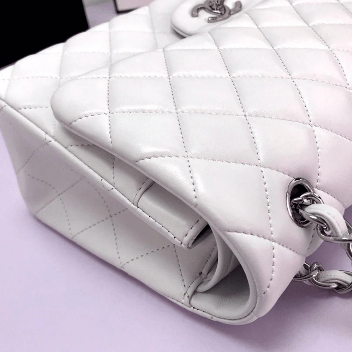 Chanel Classic Single Flap Bag – Off White