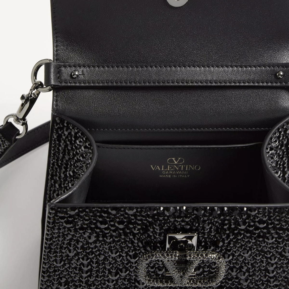 Valentino Garavani – VSLING Mini Bag with Crystals in Black