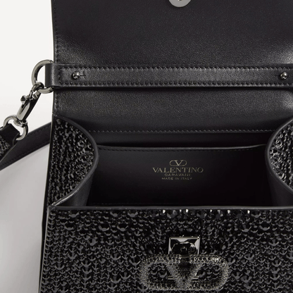 Valentino Garavani – VSLING Mini Bag with Crystals in Black