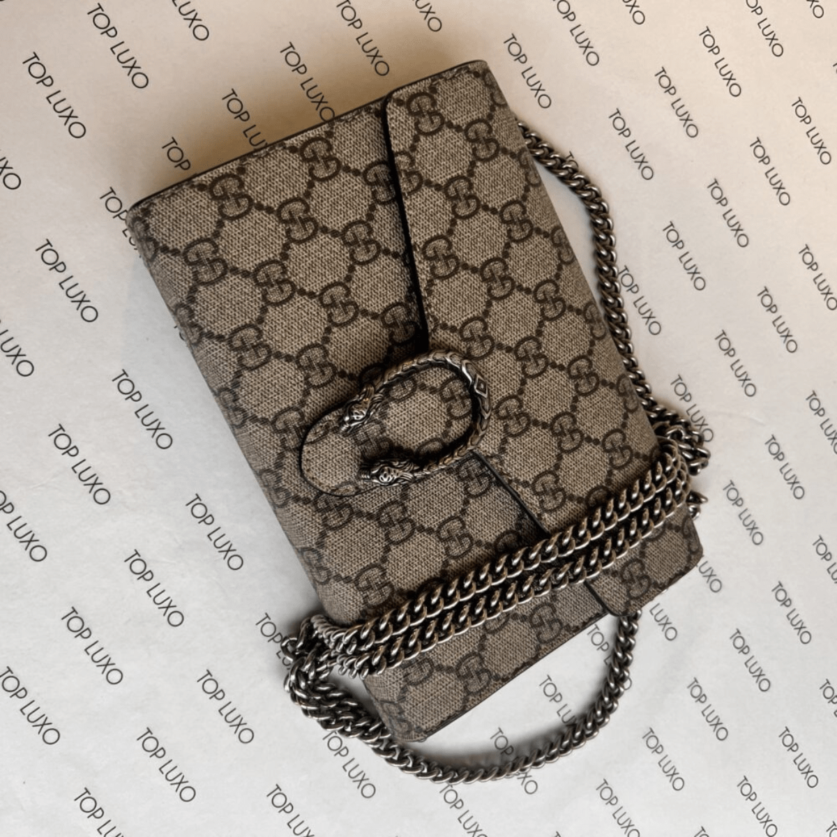 Gucci Dionysus Mini Bag GG Supreme Monogram Beige