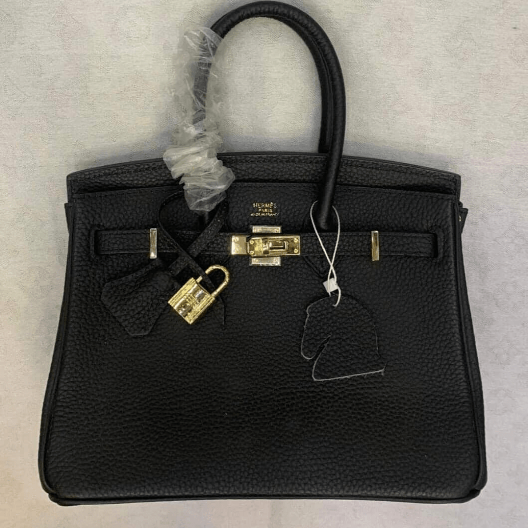 Hermès Birkin 25 Bag With Gold Hardware In Black