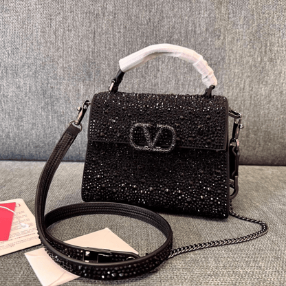 Valentino Garavani – VSLING Mini Bag with Crystals in Black