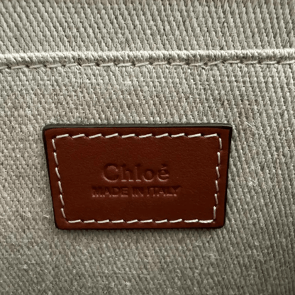 Large Woody Tasche aus Leinen von Chloé