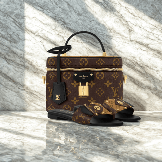 Louis Vuitton – Vanity PM & Frame Sandals Set