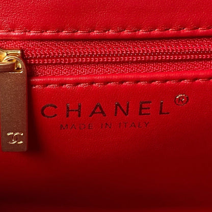 Chanel Matelassé Handbag – Red Canvas