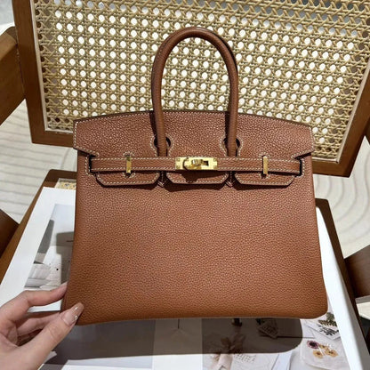 Hermès Birkin 25 HSS Craie/Gris Tourterelle In Togo Leather With Brushed Gold-Colored Fittings