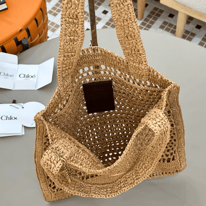 Chloé – Summer Banana Raffia Bag