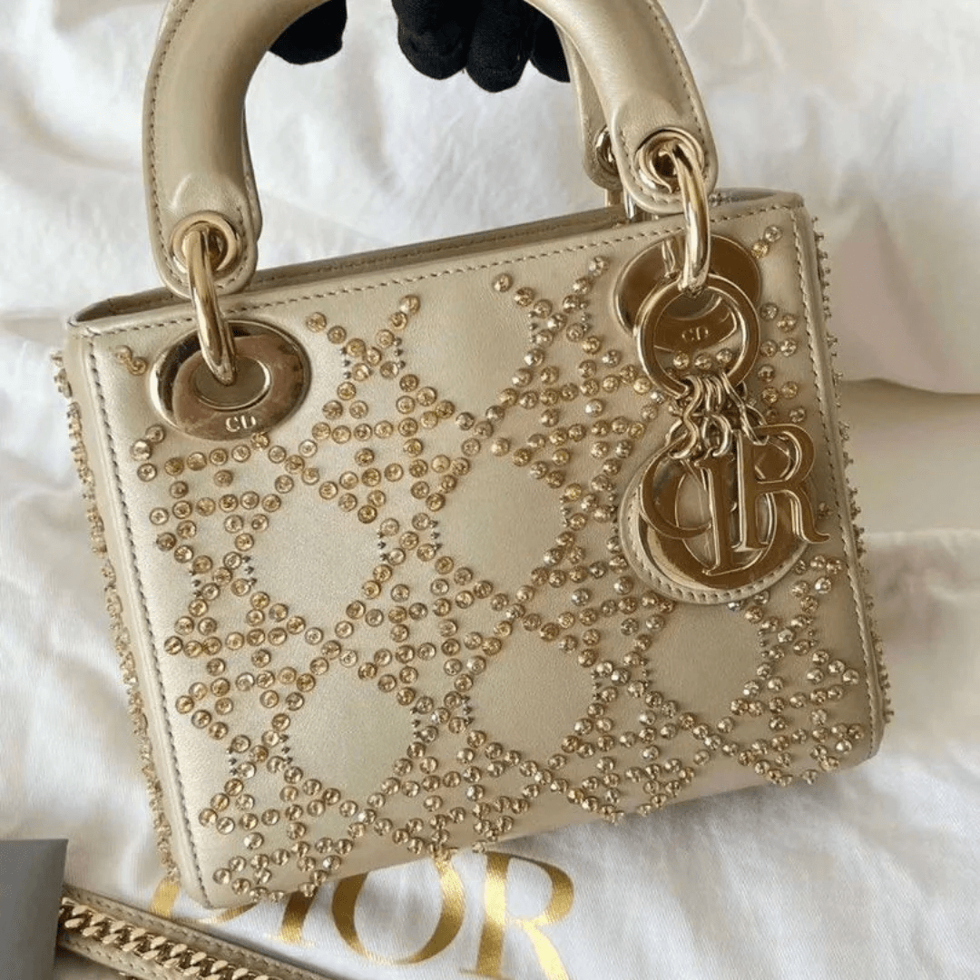 Dior – Mini Lady Dior With Pearl Embroidery