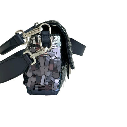 Fendi Baguette Bag in Blue Sequins And Leather