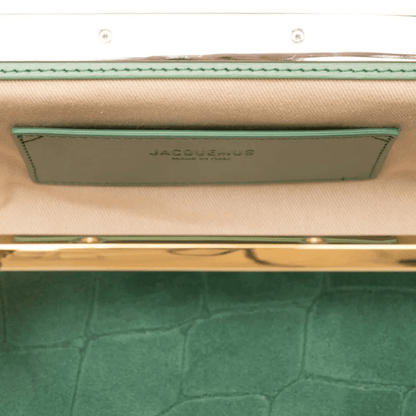 Jacquemus Le Salon Clutch In Suede With Crocodile Effect