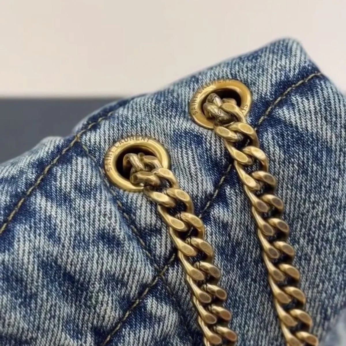 Saint Laurent Loulou Puffer Bag in Quilted Vintage Denim